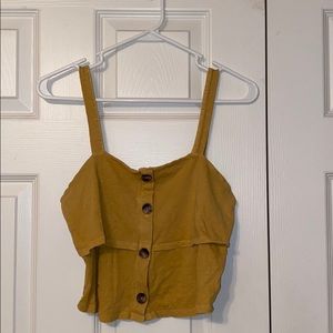 Mustard Yellow Crop Top